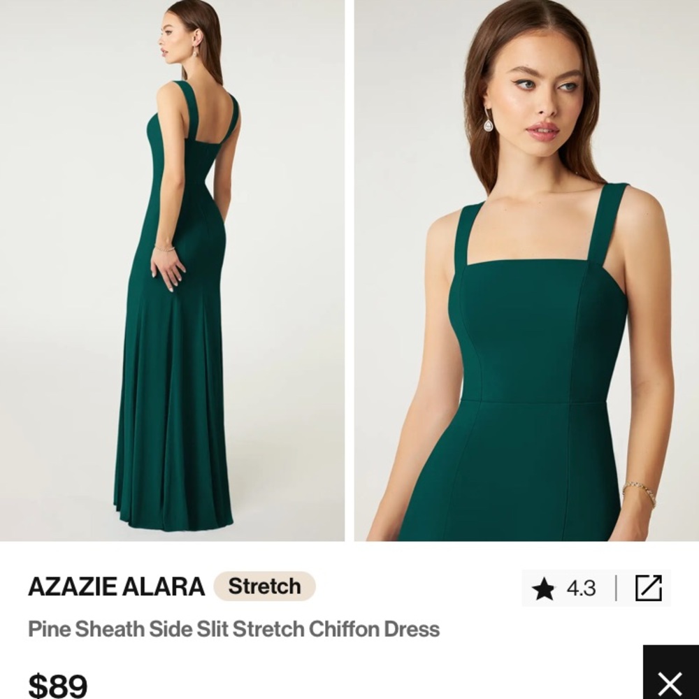Azazie Alara Pine Bridesmaids Dress